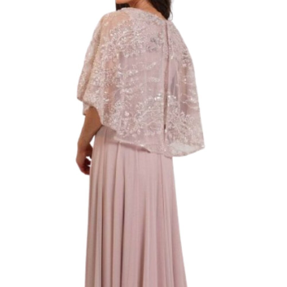 SALE NWT Marsoni by Colors MV1302 Mesh Mother of the Bride Dress Mauve Size 26 - Picture 3 of 6